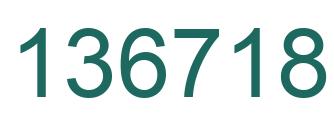 Number 136718 green image