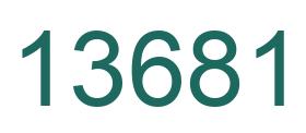 Number 13681 green image