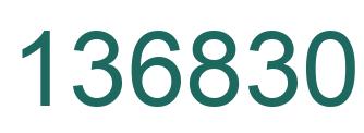 Number 136830 green image