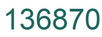 Number 136870 green image