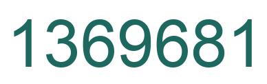 Number 1369681 green image