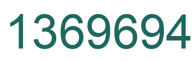 Number 1369694 green image