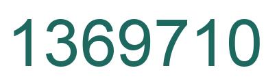 Number 1369710 green image