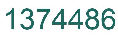 Number 1374486 green image