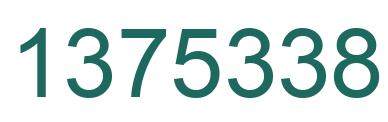 Number 1375338 green image