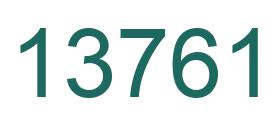 Zahl 13761 grün bild