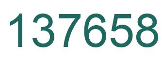 Number 137658 green image