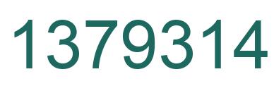 Number 1379314 green image