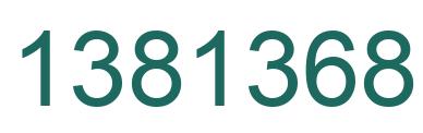 Number 1381368 green image
