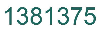 Number 1381375 green image