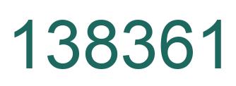 Number 138361 green image
