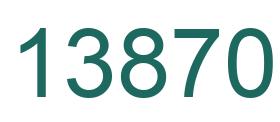 Number 13870 green image