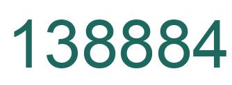 Number 138884 green image