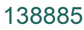 Number 138885 green image