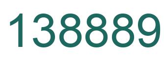 Number 138889 green image