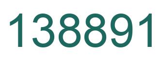 Number 138891 green image