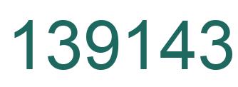 Number 139143 green image