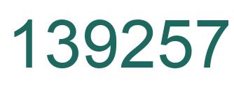 Number 139257 green image