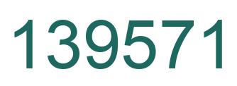 Number 139571 green image
