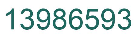 Número 13986593 imagen verde