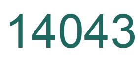 Number 14043 green image