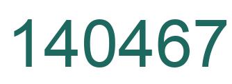 Number 140467 green image