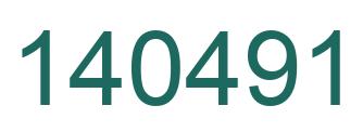 Number 140491 green image