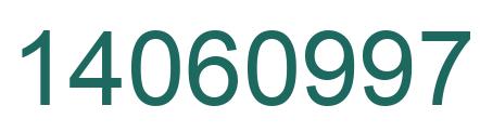 Número 14060997 imagen verde
