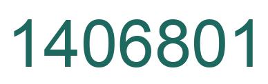 Number 1406801 green image