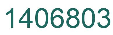 Number 1406803 green image
