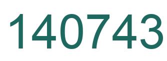 Number 140743 green image