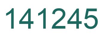 Number 141245 green image