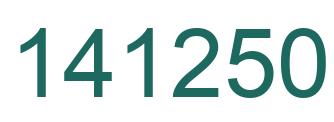Number 141250 green image