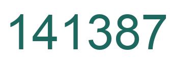 Number 141387 green image