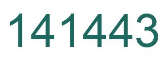 Number 141443 green image