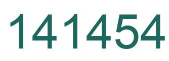 Number 141454 green image