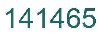 Number 141465 green image