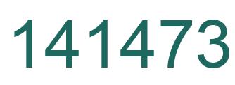 Number 141473 green image