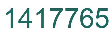 Number 1417765 green image