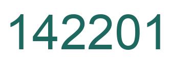 Number 142201 green image