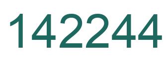 Number 142244 green image