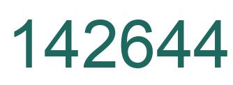 Number 142644 green image