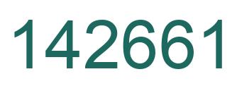 Number 142661 green image
