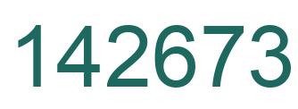 Number 142673 green image
