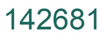 Number 142681 green image