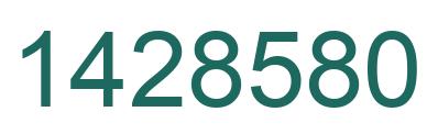 Número 1428580 imagen verde