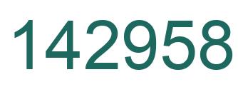 Number 142958 green image