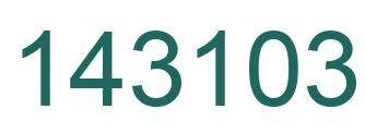 Number 143103 green image