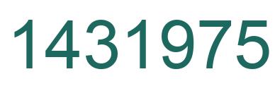 Number 1431975 green image