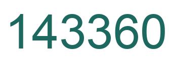 Number 143360 green image